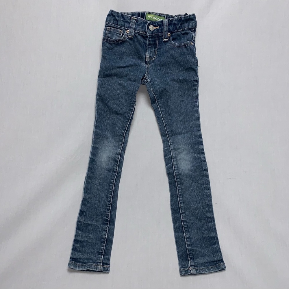 Old Navy Super Skinny Slim Blue Denim Medium Wash Jeans Girl’s Size 6 Adjustable